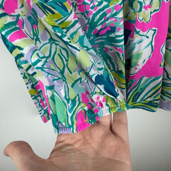 Lilly Pulitzer Harbour Island Popover Tunic Top in Early Bloomer Sz XXS Vacation - Picture 5 of 12